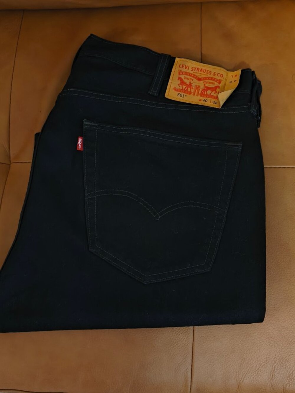 🖤 Levi’s 501 Original Fit Jeans – Black – Button Fly – W40 L32